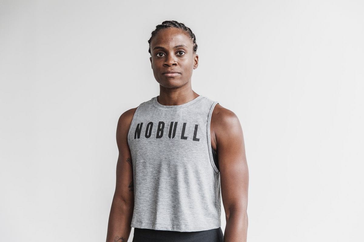 Nobull Muscle Women\'s Tank Tops Grey | Australia (CG9765)